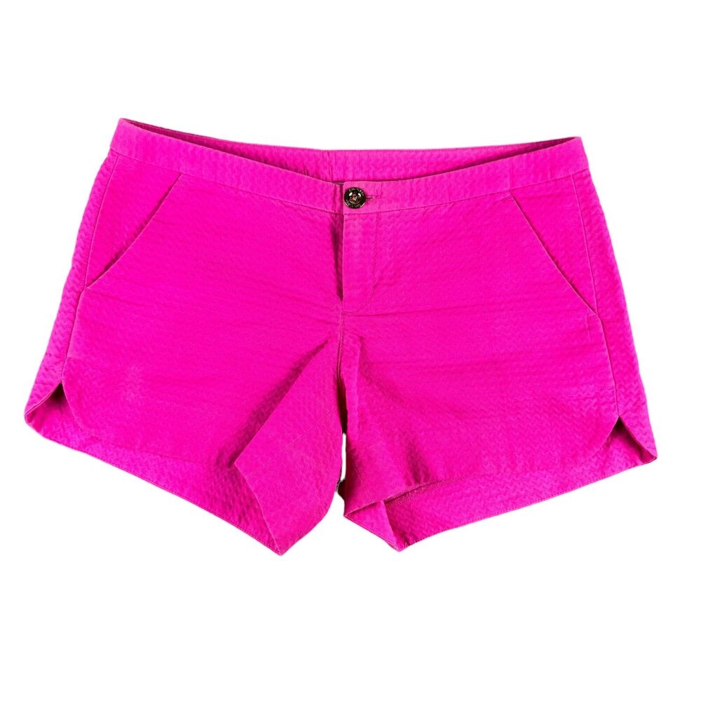 Lilly Pulitzer Shorts Womens 00 Pink Adie Flat Front Casual Beach Cotton Preppy